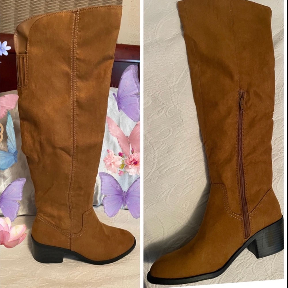 caramel knee boots size 7